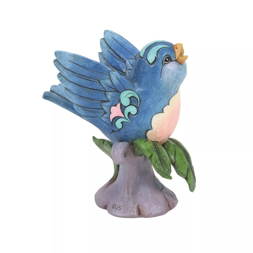 NWT Enesco Jim Shore Heartwood Creek Bluebird Perched on Branch 5.25 Inch - Picture 2 of 5